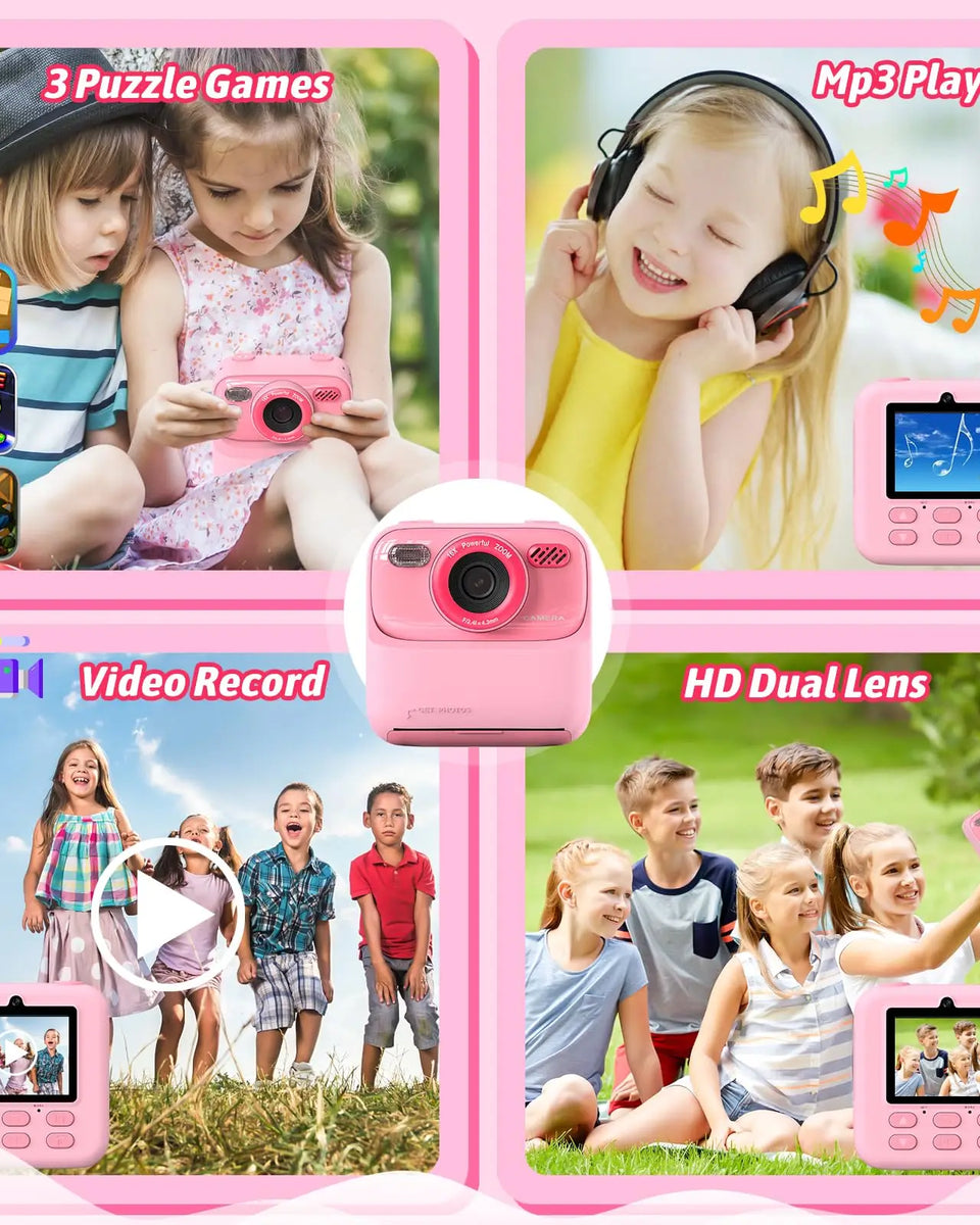 Popperworld Kids Insta-Print HD Camera