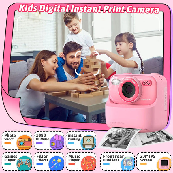 Popperworld Kids Insta-Print HD Camera